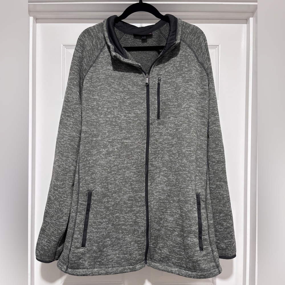 0086- Swiss Tech 3XL Dark Grey Full Zip Fleece Jacket